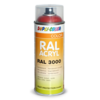 Tintas em spray de cor ral